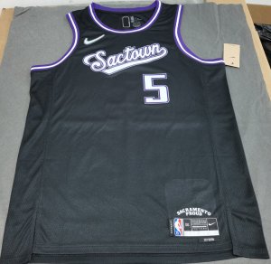 NBA 5 Fox Sacramento Kings 21-22 city Maillot noir